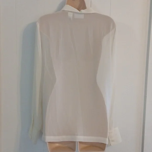 Super sheer buttoned-down blouse Size large. - Picture 7 of 8